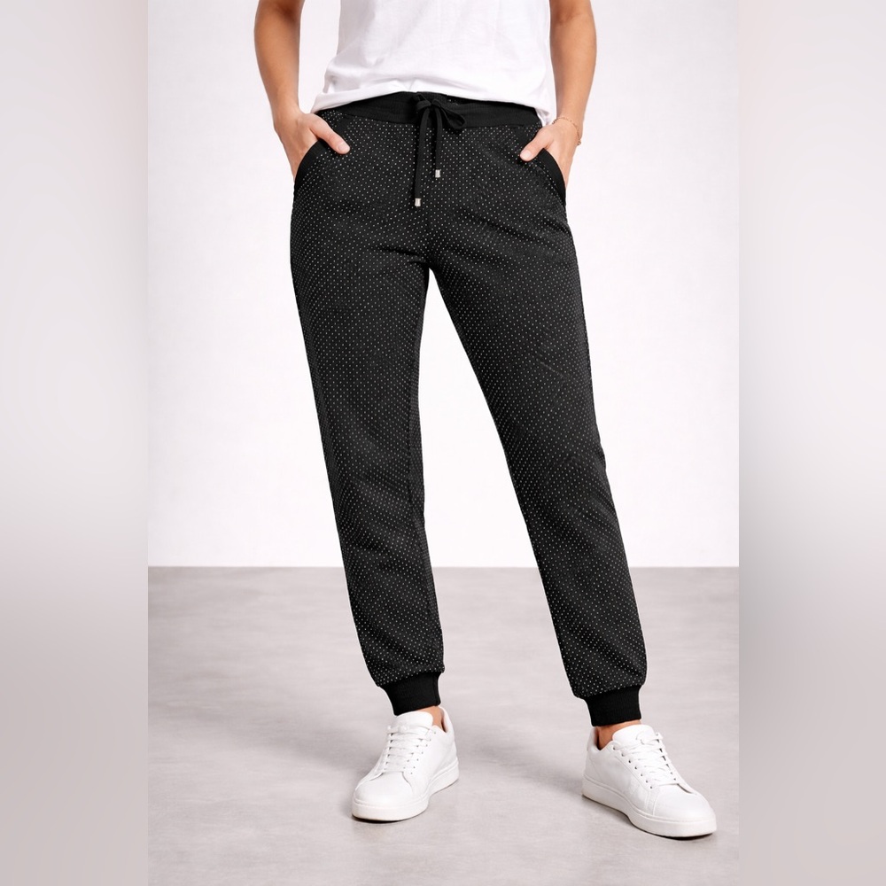 Max Studio Black and White Polka Dot Pants
